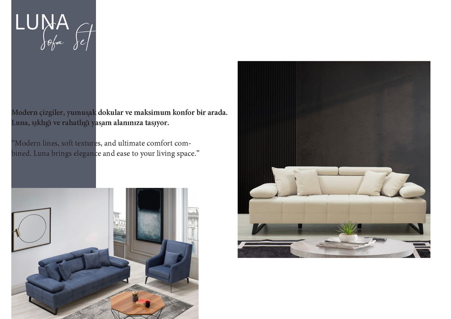 LUNA SOFA SET